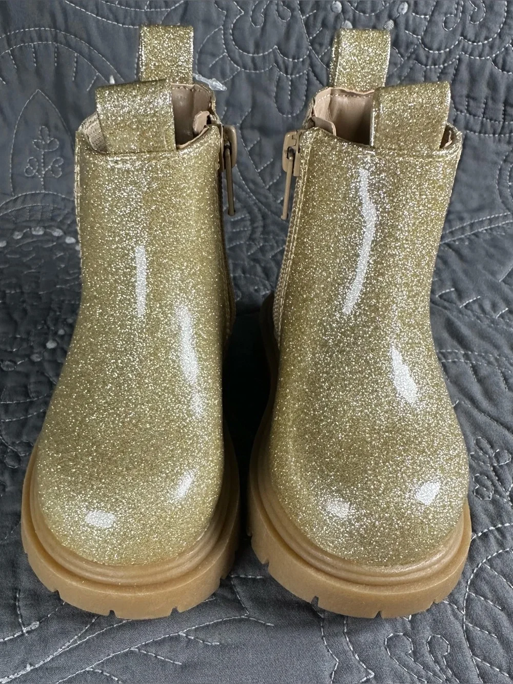 Thereabouts Toddler Girls Lil Elisa Gold Chelsea Boots NWT Size Toddler 5